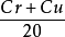 \frac{Cr+Cu}{20} \frac{Cr+Cu}{20}